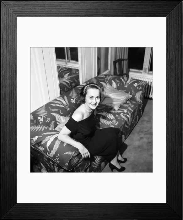 Framed Print : Olivia De Havilland seen here with her son. May 1953 D2326 Framed Print : Olivia De Havilland seen here with her son. May 1953 D2326