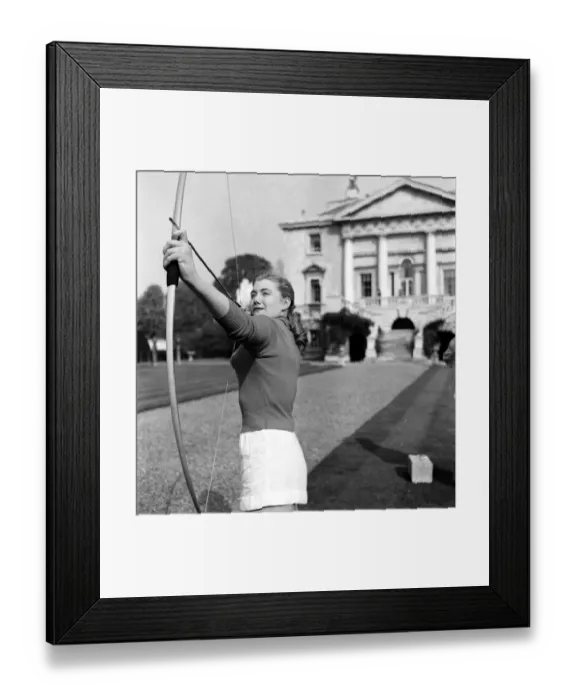 Framed Print : Taking part in the documentary film Archery which is being made by Faro Films