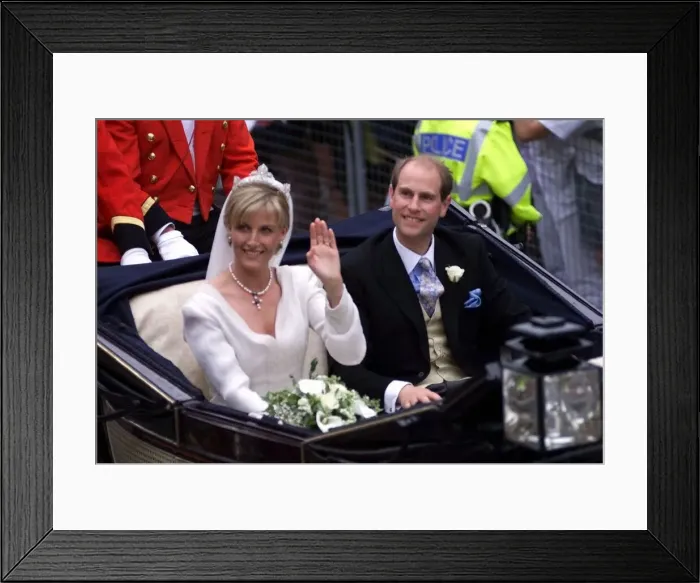 Framed Print : Prince Edward Royal Wedding 1999 Wedding of Sophie Rhys-Jones to Prince Edward