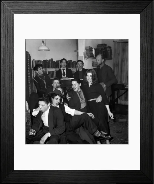 Framed Print : Childrens Party given by M. R. Copping. Teenagers gathered in the living room Framed Print : Childrens Party given by M. R. Copping. Teenagers gathered in the living room