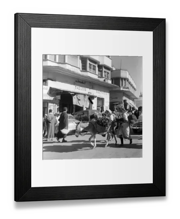 Framed Print : General street scenes in and around Tangier and its markets
