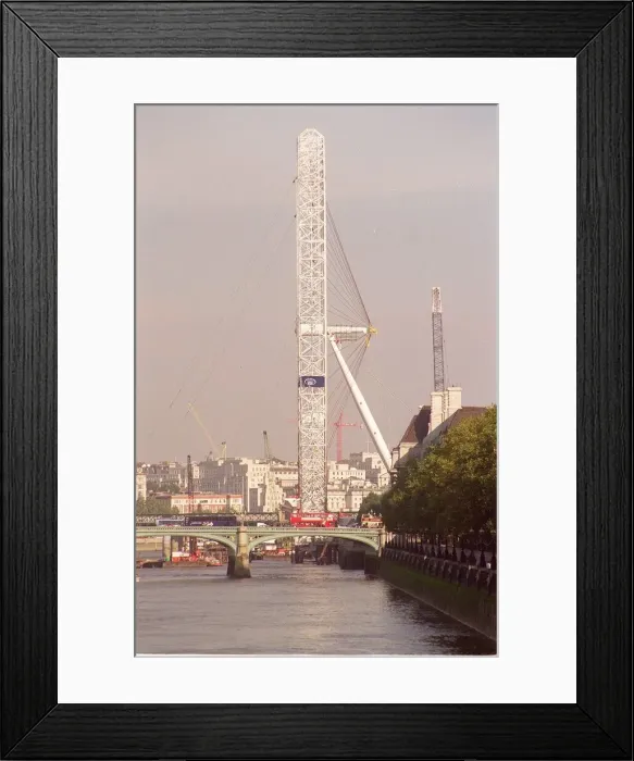 Framed Print : The British Airways London Eye Oct 1999 A giant ferris wheel dominates Framed Print : The British Airways London Eye Oct 1999 A giant ferris wheel dominates