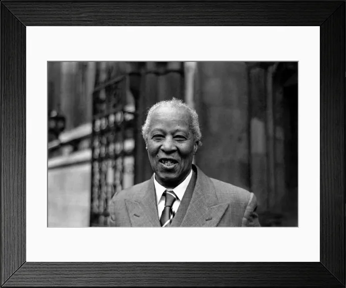 Framed Print : Peter C. Mekay, Known as Prince Monolulu, granted a divorce. January 1953 D560-002 Framed Print : Peter C. Mekay, Known as Prince Monolulu, granted a divorce. January 1953 D560-002