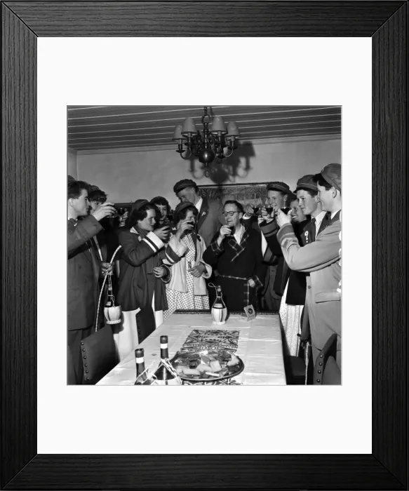 Framed Print : Norway Independence Day. Students Having an all night first footing party