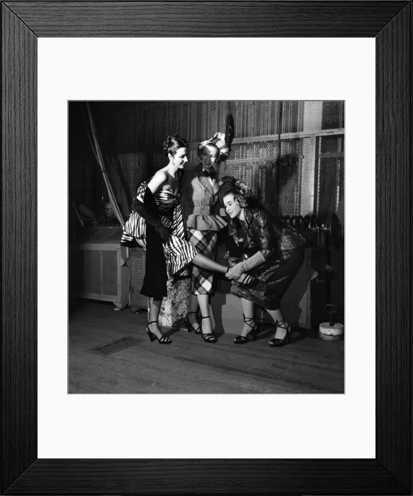 Framed Print : Entertainment Plays guys and Dolls'. Scenes taken back stage during final