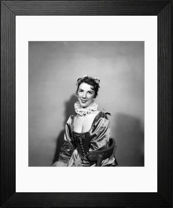Framed Print : Barbara Grimes of the Old Vic Company between performances of the Merchant of Venice in