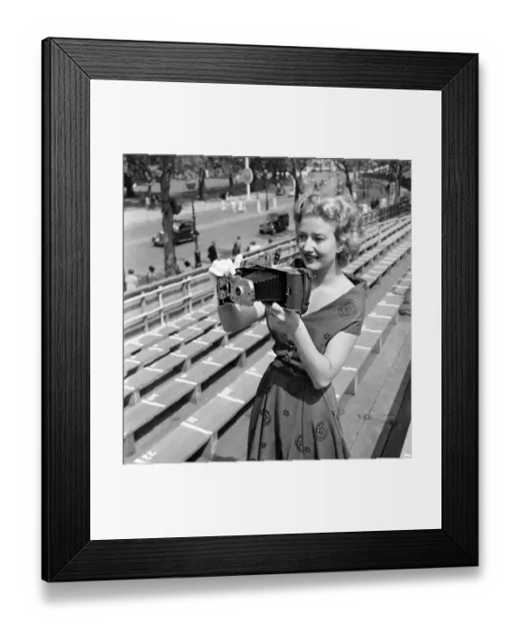 Framed Print : Photography 1953. Miss Zena Marshall the actress just back from far lands brought wit