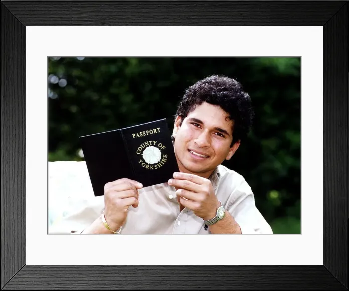 Framed Print : Sachin Tendulkar July 1992 Cricket player