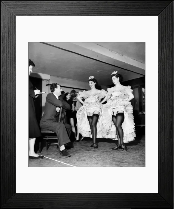 Framed Print : Windmill Girls Irene King (L) and Doris Deal, with TV Producer Bryan Seaso Framed Print : Windmill Girls Irene King (L) and Doris Deal, with TV Producer Bryan Seaso
