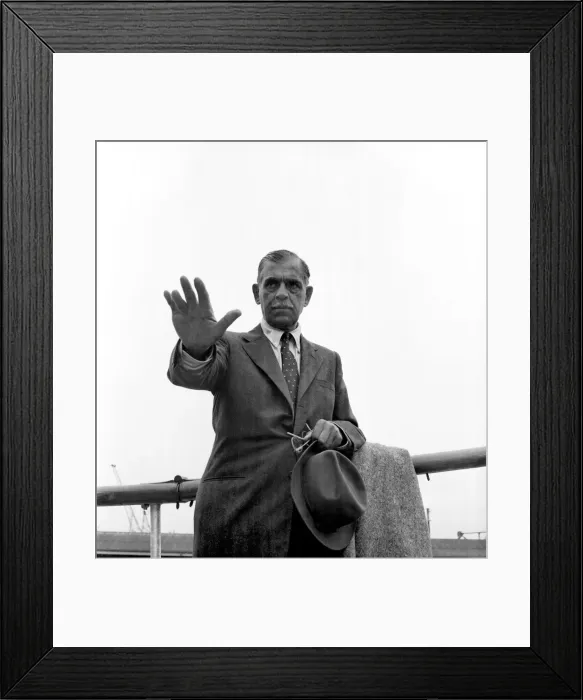 Framed Print : Boris Karloff. July 1952 C3531 001 Framed Print : Boris Karloff. July 1952 C3531 001