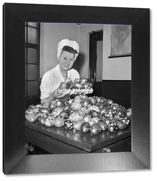 Easter Egg Factory. March 1948 O12137