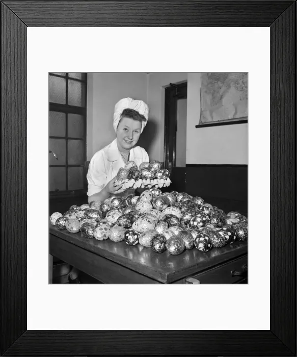 Framed Print : Easter Egg Factory. March 1948 O12137