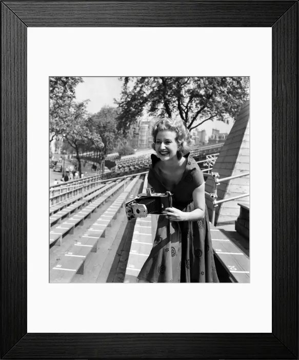 Framed Print : Photography 1953. Miss Zena Marshall the actress just back from far lands brought wit