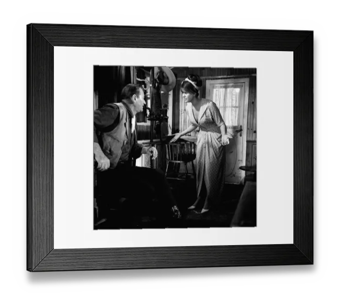 Framed Print : John Wayne & Claudia Cardinale November 1963 in a scene from the film Circus World Framed Print : John Wayne & Claudia Cardinale November 1963 in a scene from the film Circus World