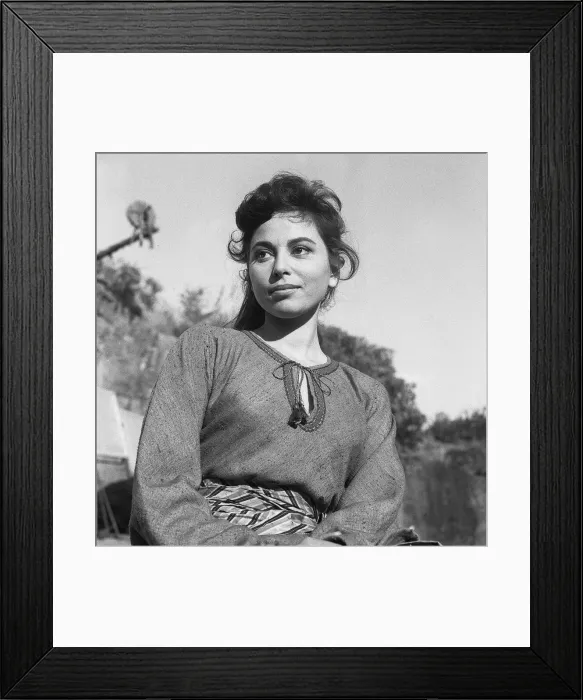Framed Print : Actress Harareet between takes during the making of the film Ben Hur in Rome