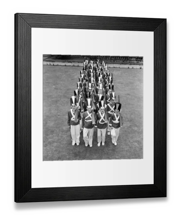 Framed Print : Children: Actors toy soldiers on parade: Toy soldiers painting whilst rehearsing at St Framed Print : Children: Actors toy soldiers on parade: Toy soldiers painting whilst rehearsing at St