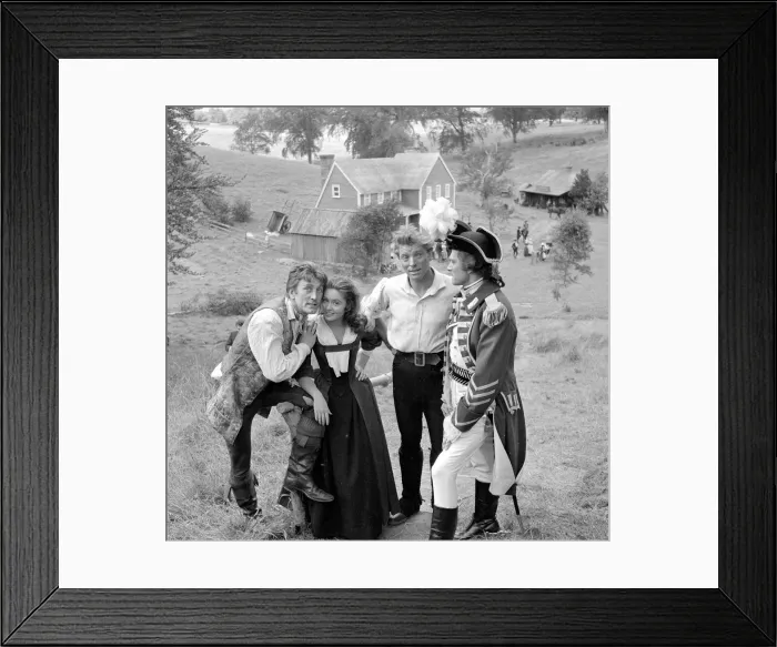 Framed Print : Burt Lancaster playing cards with his actor colleagues during the filming of The Devils Framed Print : Burt Lancaster playing cards with his actor colleagues during the filming of The Devils