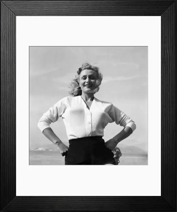 Framed Print : Cannes Film Festival 1953 Actress Claude Farrell. D3118-018 Framed Print : Cannes Film Festival 1953 Actress Claude Farrell. D3118-018