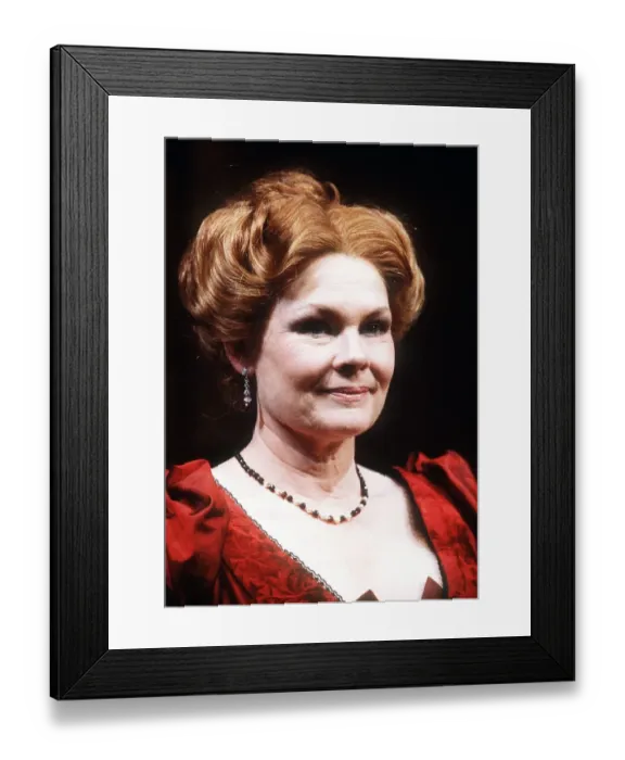 Framed Print : Judi Dench actress in the play Waste at the Lyric Theatre in London in May 1985