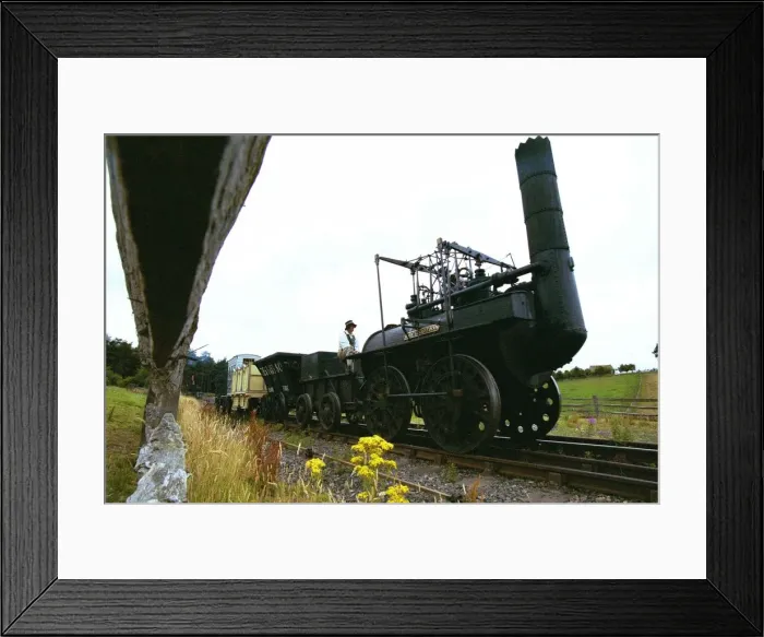 Framed Print : The replica of George Stephensons Locomotion No. 1 in action at Beamish Museum