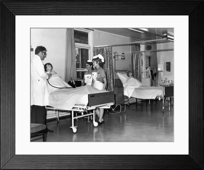 Framed Print : No wonder theres a bed shortage - they are treating dummies in this ward