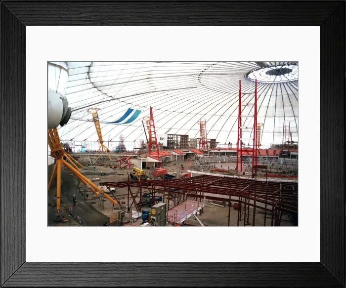 Framed Print : Millennium Dome construction site Framed Print : Millennium Dome construction site