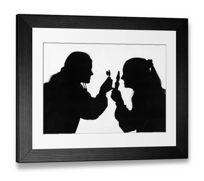 Framed Print : A silhouette of medical staff