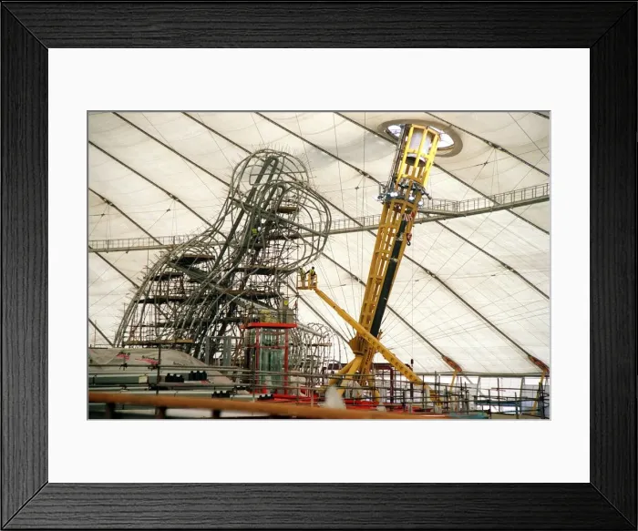 Framed Print : Millennium Dome construction site