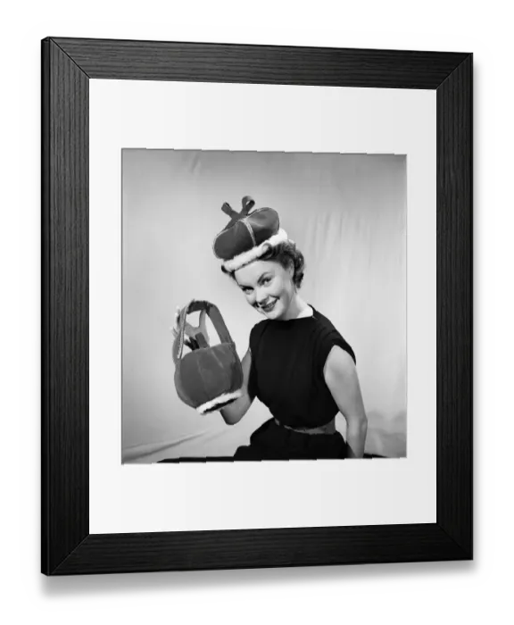 Framed Print : Coronation Headgear. Hat fashion for coronation year : January 1953. January 1953 D286