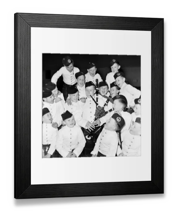 Framed Print : Bagpipes of Queen Victoria School, Perth at Royal Tournament. June 1953 D3043-001 Framed Print : Bagpipes of Queen Victoria School, Perth at Royal Tournament. June 1953 D3043-001