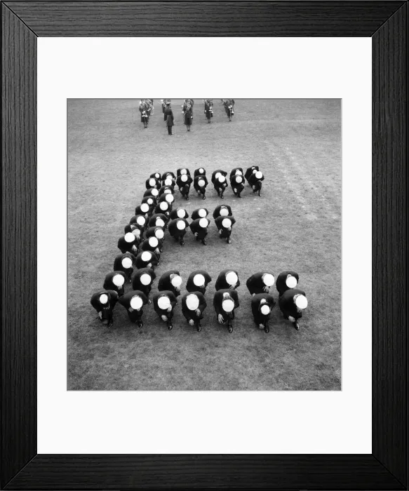 Framed Print : Girls of the three Services (WRNS, WRAC, WRAF) are being trained at Wilmslow for a