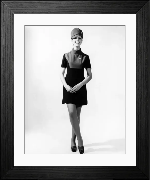 Framed Print : Air Hostessess. February 1970 P000138