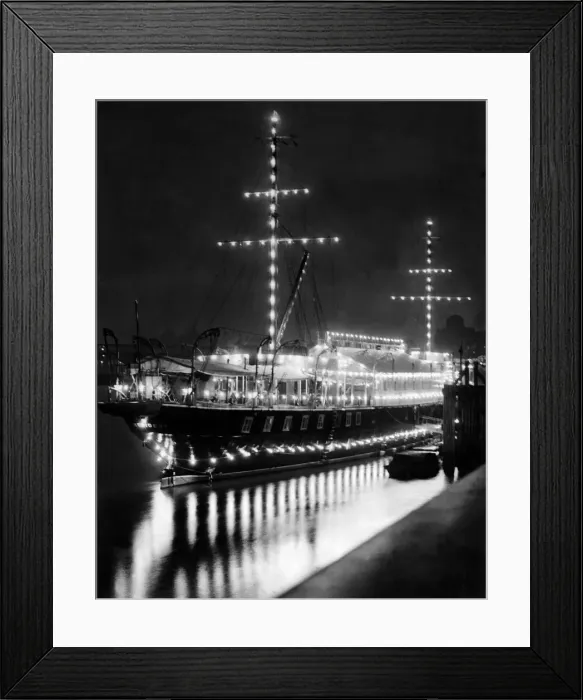 Framed Print : H. M. S. President seen here on the River Thames, London