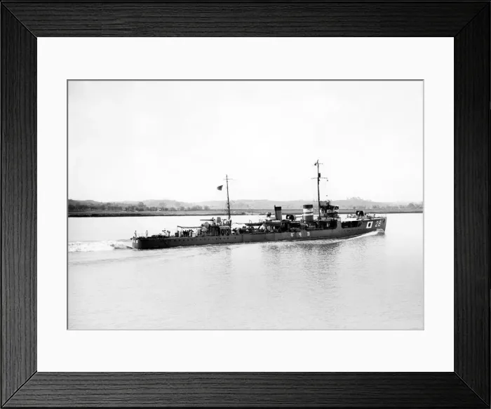 Framed Print : Japanese destroyer on the Yangtse River, China circa 1935. P000103 Framed Print : Japanese destroyer on the Yangtse River, China circa 1935. P000103