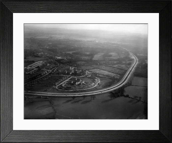 Framed Print : Aerial view of the new town Crawley Sussex. 16th January 1950 Princess Elizabeth