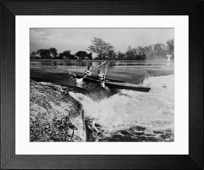 Framed Print : Canoe camping Club of Great Britain rally at Chertsey - Betty Cowie Framed Print : Canoe camping Club of Great Britain rally at Chertsey - Betty Cowie