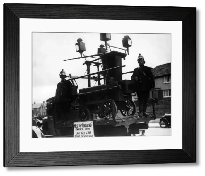 Framed Print : The Fire Engine a hand operated pump seen here at. Exeter Framed Print : The Fire Engine a hand operated pump seen here at. Exeter