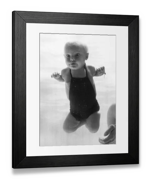 Framed Print : Bahama Lynch the underwater baby, 5months old. Bahama crawls around with her eyes wide Framed Print : Bahama Lynch the underwater baby, 5months old. Bahama crawls around with her eyes wide