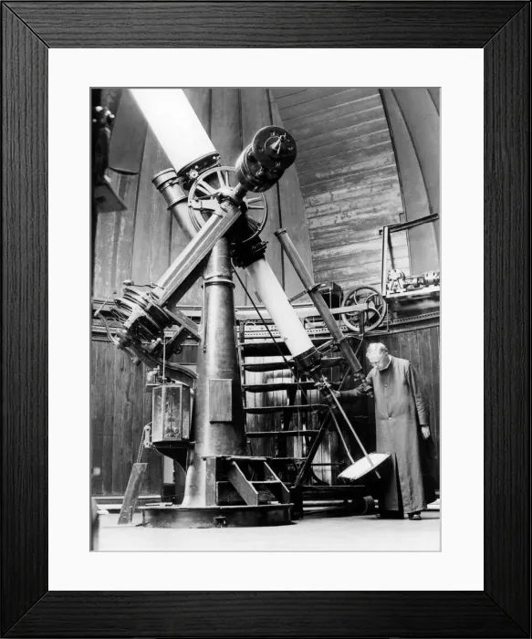 Framed Print : The 15'Equatorial Telescope, arranged for drawing the Sun. July 1936 P000076 Framed Print : The 15'Equatorial Telescope, arranged for drawing the Sun. July 1936 P000076