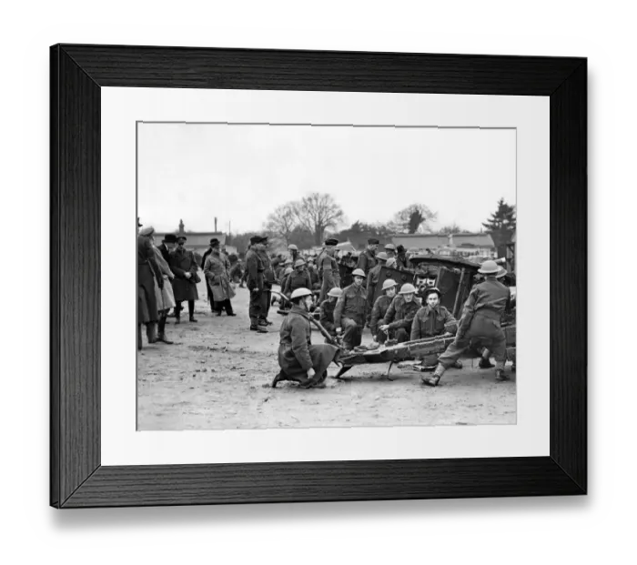 Framed Print : Members of the Canadian royal artillery seen here during a training demonstration Framed Print : Members of the Canadian royal artillery seen here during a training demonstration