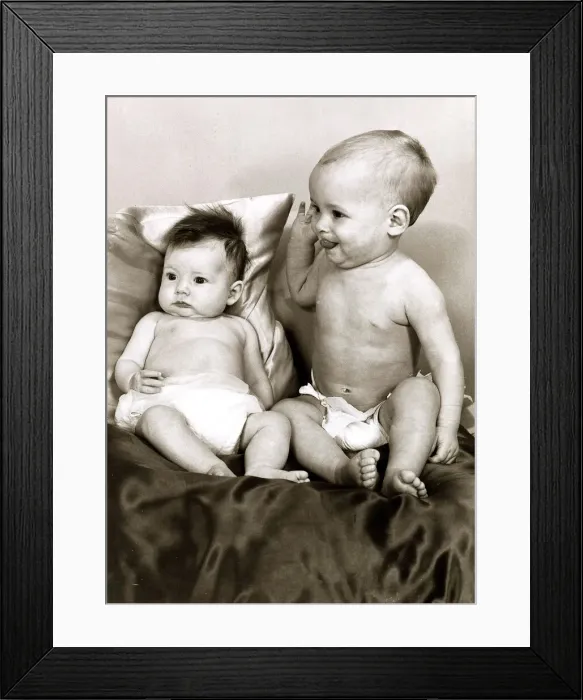 Framed Print : Thirteen week old Annette Pearce and nine month old Charlotte Louise Bowtell Framed Print : Thirteen week old Annette Pearce and nine month old Charlotte Louise Bowtell