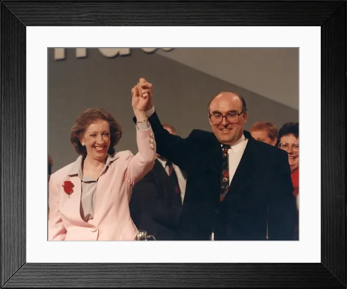 Framed Print : Labour Party Conference 1992. Newley appointed Labour Leader John Smith seen here
