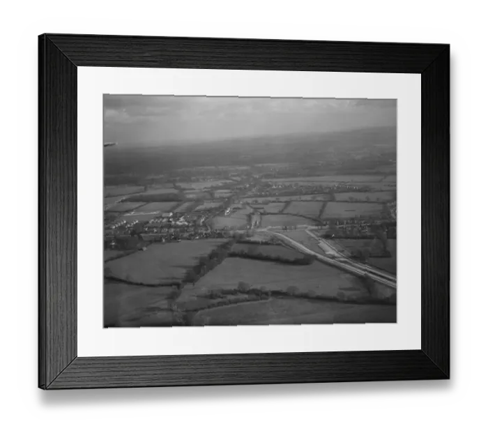 Framed Print : Aerial view of the new town Crawley Sussex. 1950 Princess Elizabeth will open new