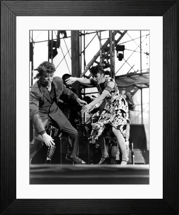 Framed Print : Pop Music - David Bowie pictured in concert at Cardiff Arms Park during his Glass Spider Framed Print : Pop Music - David Bowie pictured in concert at Cardiff Arms Park during his Glass Spider