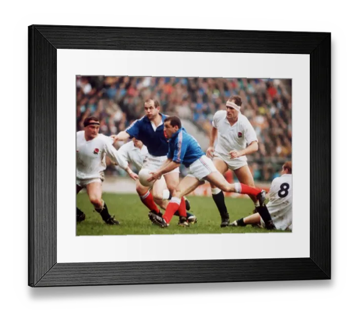 Framed Print : England v France Rugby Union Five Nations match at Twickenham. 16th March 1991 Framed Print : England v France Rugby Union Five Nations match at Twickenham. 16th March 1991