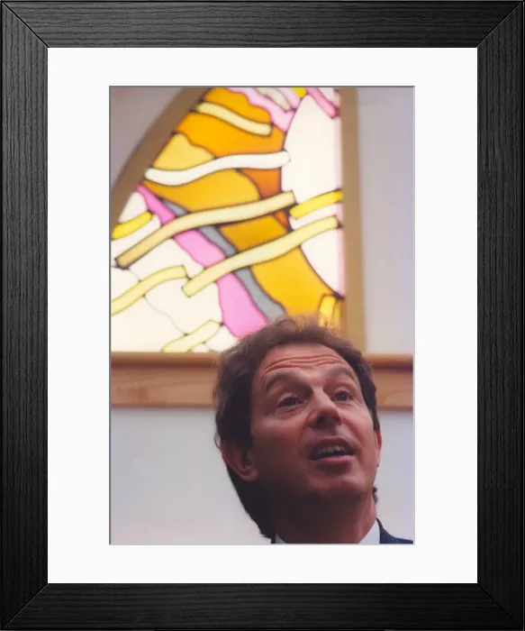 Framed Print : Tony Blair officially opens the Riverside Centre in North Shields