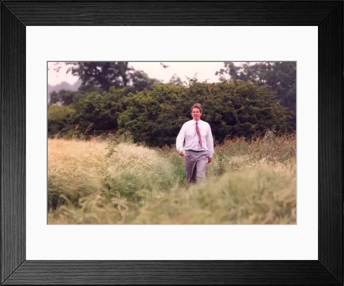 Framed Print : Prime Minister Tony Blair opens the Trimdon walk