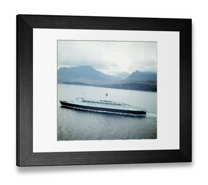 Framed Print : Ships - Shipping - Queen Elizabeth II - November 1968 The QE2 Liner Trials on Firth Framed Print : Ships - Shipping - Queen Elizabeth II - November 1968 The QE2 Liner Trials on Firth