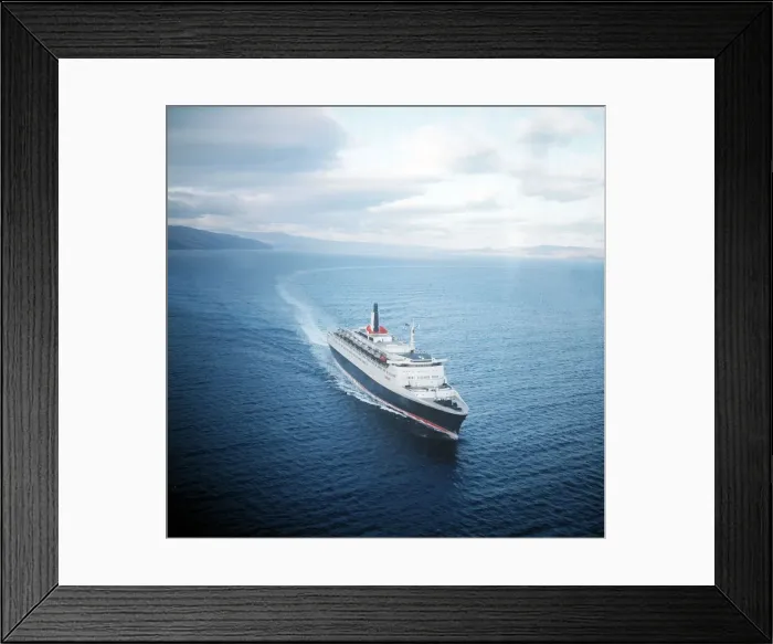Framed Print : Ships - Shipping - Queen Elizabeth II - November 1968 The QE2 Liner Trials on Firth Framed Print : Ships - Shipping - Queen Elizabeth II - November 1968 The QE2 Liner Trials on Firth