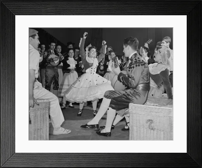 Framed Print : Spanish Dancers Feb 1952 C831 / 2 Framed Print : Spanish Dancers Feb 1952 C831 / 2